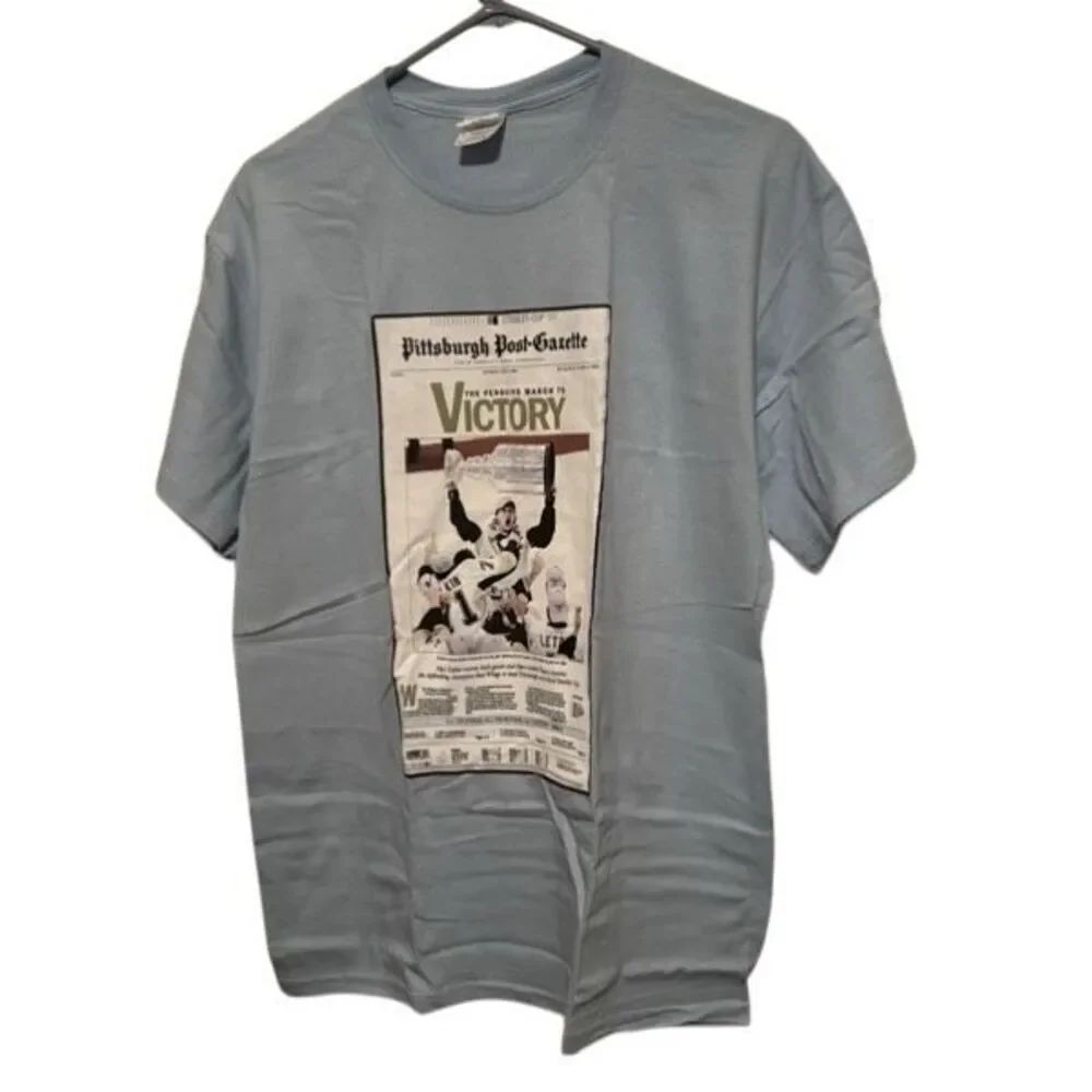 Pittsburgh Post Gazette Penguins Victory 2009 Men’s Size Medium T-Shirt